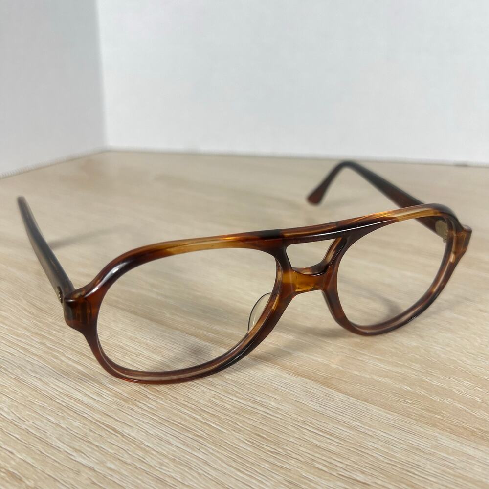 Titmus Z87 5 1/2 Eyeglasses Aviator Brown Translucent 54-18 Frames Only